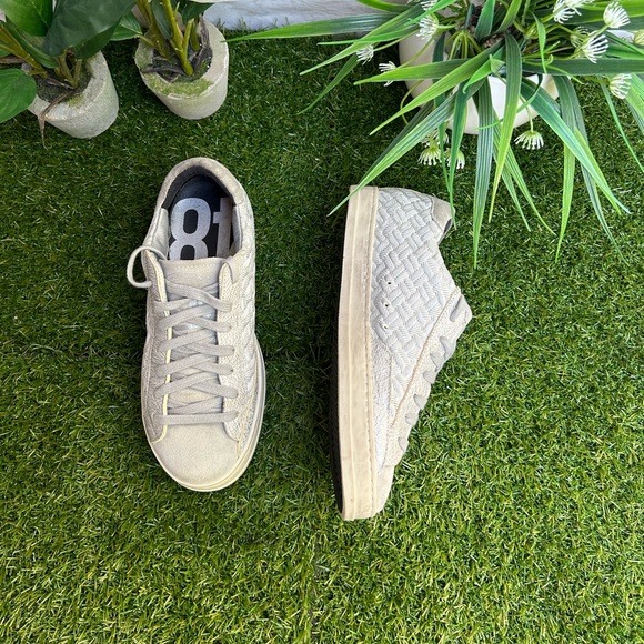 - P448 John White Leather Sneaker In Task White 35 - Picture 12 of 16